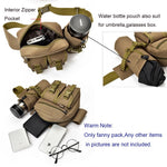 Military Waist Belt Bag with Hiking Water Bottle Pouch