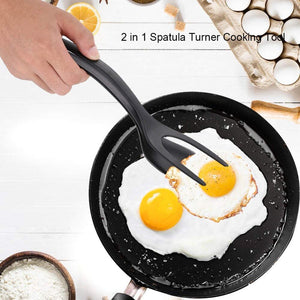 2-in-1 nonstick pliers handle and flip spatula