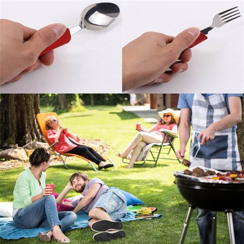 4-in-1 Tableware - Fork/Spoon/Knife/Bottle Opener) for Outdoor Activities