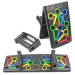 9in1 Pushup Board [WITH 3 FREE ITEMS] Rack Fitness Exercise Training System Complete Set with Rubber Grip Foldable
