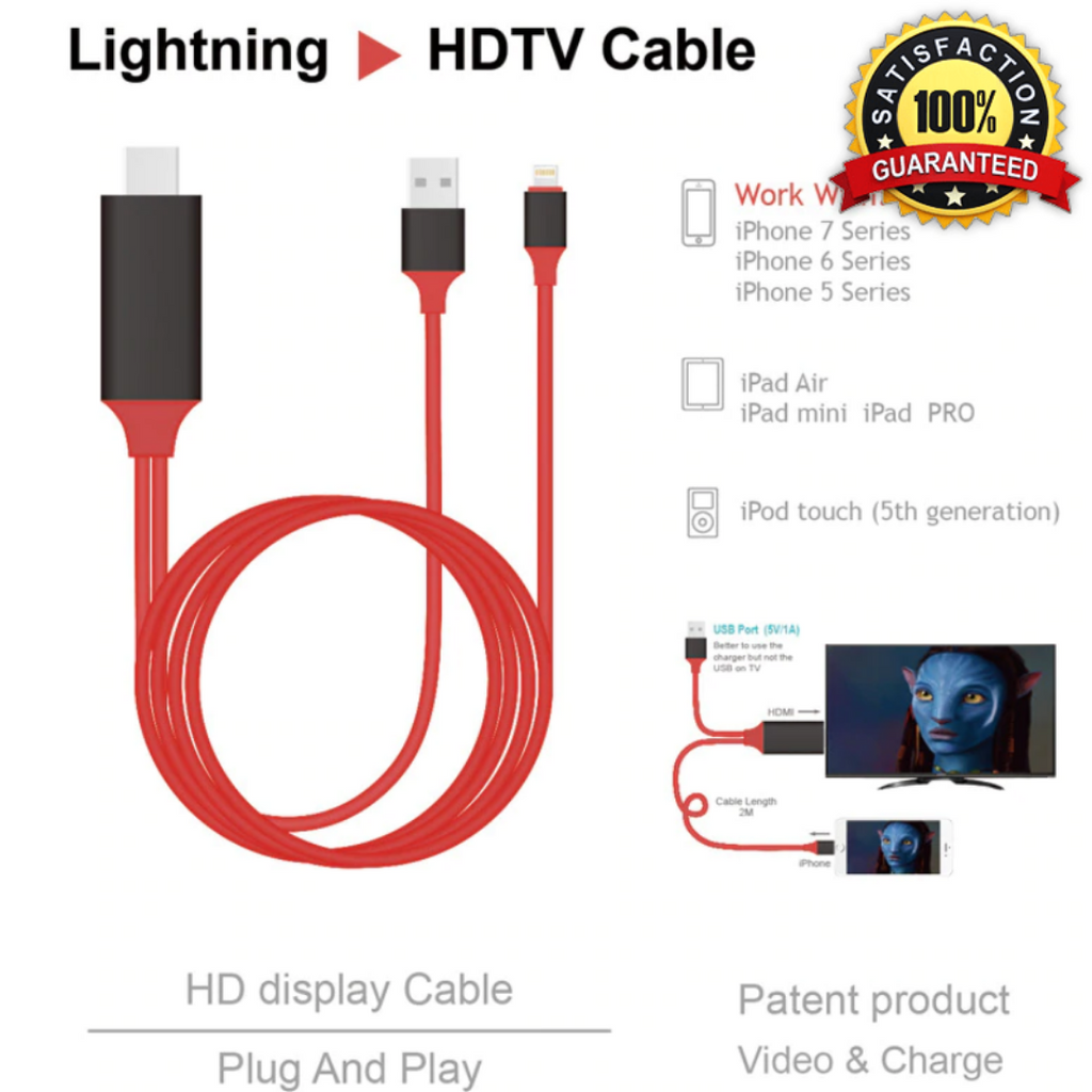 Smart HDMI Hdtv hd display AV Adapter Cable For iPhoneX 8 8 Plus7 7 Plus 6 6s 5S iPad Support IOS 10.3