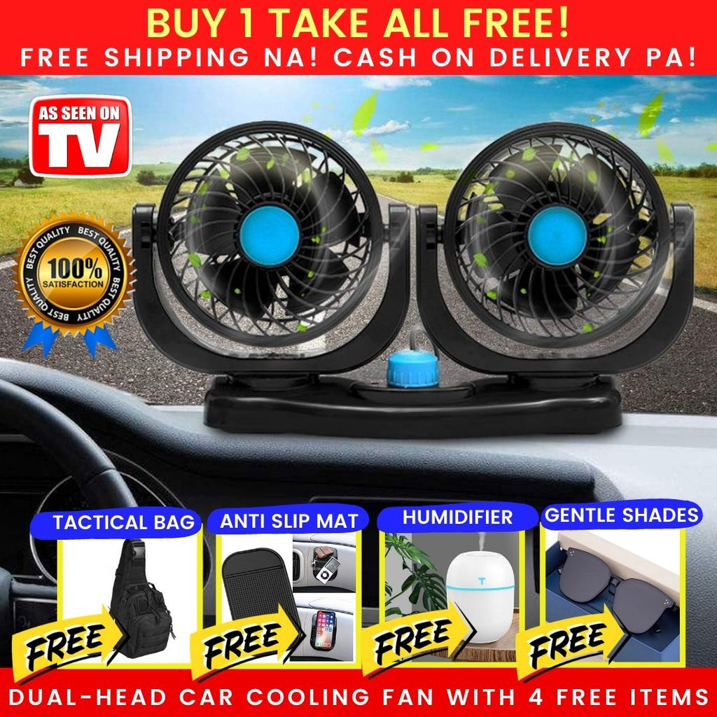 BUY 1 TAKE ALL! DUAL HEAD COOLING FAN WITH 4 FREE ITEMS!