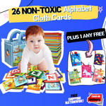 11.11 MEGA SALE! 26 ALPHABET CLOTH CARDS WITH BAG [PLUS 1 FREE] ANY ANIMAL TAIL BOOK