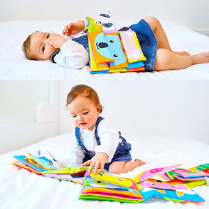 [SET OF 4 PLUS 1 FREE ]  Non-Toxic Popular Baby Cloth Books