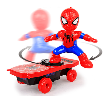 NEVER Fall Down 360° Stunt Spiderman Toy with Light and Music