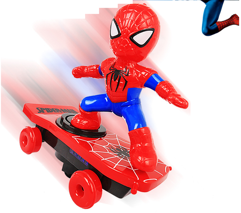 NEVER Fall Down 360° Stunt Spiderman Toy with Light and Music